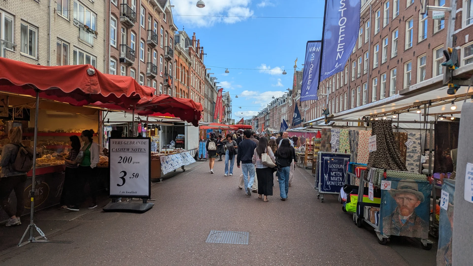 Albert Cuyp markt, de Pijp in Amsterdam-Zuid